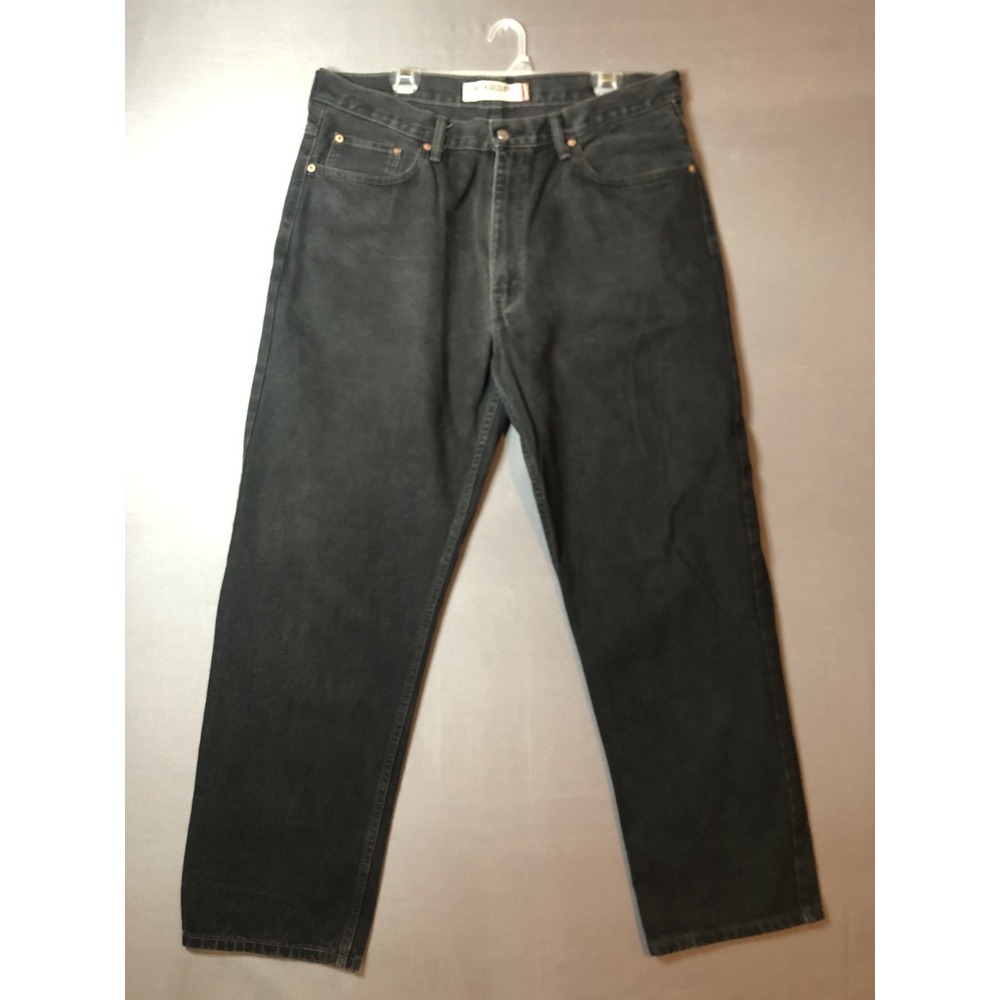 Levi's 550 Men's Relaxed Fit Straight Black Denim Jeans 38x30